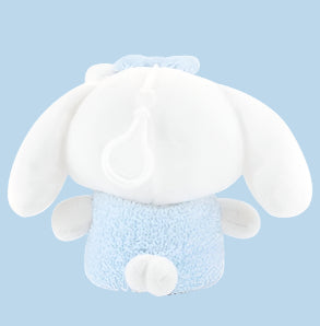 Treat yourself to a touch of relaxation with our Sanrio Spa Days Blue Cinnamoroll Plush Keychain! This adorable version of everyone's favorite pup comes dressed for a perfect spa day, wrapped in a soft blue towel and sporting a matching spa headband. Made with super-soft plush material, this charming keychain captures Cinnamoroll in his most relaxed state, reminding us all to take a moment for self-care. Perfect for adding a touch of kawaii comfort to your keys, bags, or as a sweet reminder to pamper yourse
