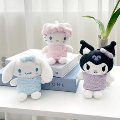 Treat yourself to a touch of relaxation with our Sanrio Spa Days Pink Hello Kitty Plush Keychain! This adorable version of everyone's favorite kitty comes dressed for a perfect spa day, wrapped in a soft pink towel and sporting a matching spa headband. Made with super-soft plush material, this charming keychain captures Hello Kitty in her most relaxed state, reminding us all to take a moment for self-care. Perfect for adding a touch of kawaii comfort to your keys, bags, or as a sweet reminder to pamper your