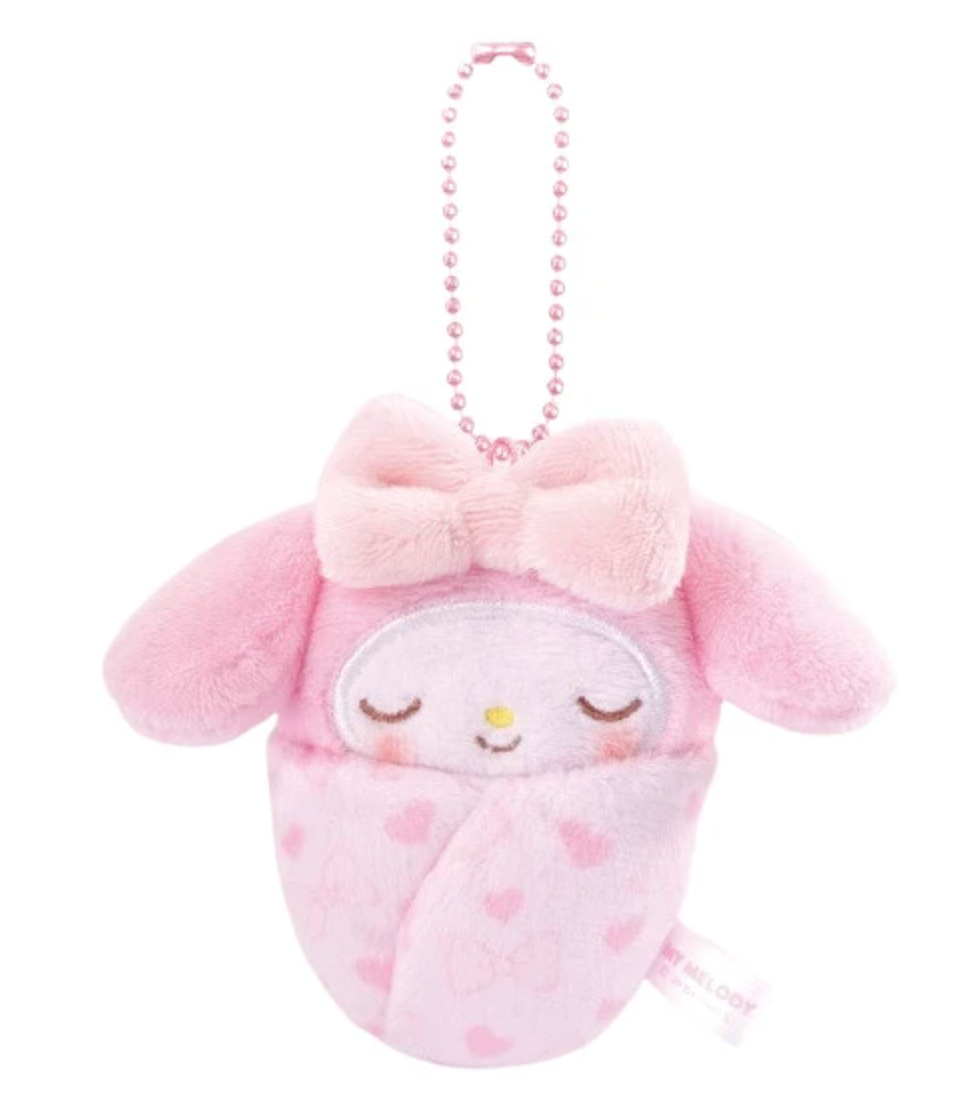 Take the calm of dreamland with you wherever you go, with Sanrio Swaddle Babies Keychains. These swaddled, sleeping cuties with embroidered faces are the perfect companions to accompany you on adventures, big or small. Also makes a great gift for a new mom with her own swaddled bundle of joy.