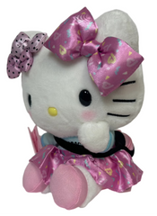 Feelin' like you need a vacation big time? Wherever that paradise may be, you can always dream big about it with the Sanrio in Vacation Mode Hello Kitty Plushie - maybe some day you can take it with you! With passport in hand, and real-zip side bag, this adorable travel companion is ready for any adventure.