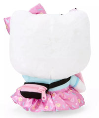 Feelin' like you need a vacation big time? Wherever that paradise may be, you can always dream big about it with the Sanrio in Vacation Mode Hello Kitty Plushie - maybe some day you can take it with you! With passport in hand, and real-zip side bag, this adorable travel companion is ready for any adventure.

Fitted in lovely leisurely attire with a bag strapped around their waist, they are all set to go! Their cute outfits and cheerful expressions will bring a smile to your face as you explore new places to