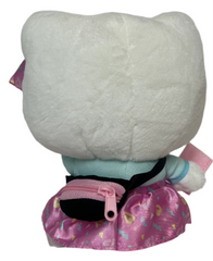 Feelin' like you need a vacation big time? Wherever that paradise may be, you can always dream big about it with the Sanrio in Vacation Mode Hello Kitty Plushie - maybe some day you can take it with you! With passport in hand, and real-zip side bag, this adorable travel companion is ready for any adventure.