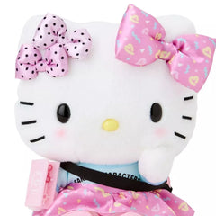 Feelin' like you need a vacation big time? Wherever that paradise may be, you can always dream big about it with the Sanrio in Vacation Mode Hello Kitty Plushie - maybe some day you can take it with you! With passport in hand, and real-zip side bag, this adorable travel companion is ready for any adventure.

Fitted in lovely leisurely attire with a bag strapped around their waist, they are all set to go! Their cute outfits and cheerful expressions will bring a smile to your face as you explore new places to