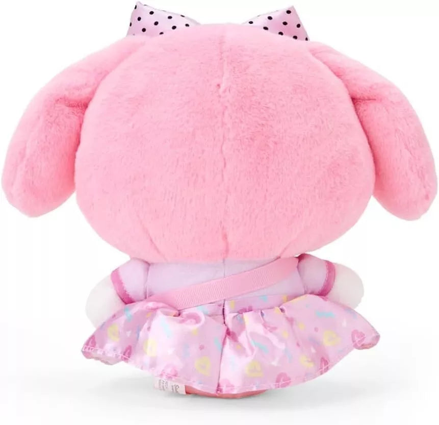 Feelin' like you need a vacation big time? Wherever that paradise may be, you can always dream big about it with the Sanrio in Vacation Mode My Melody Plushie - maybe some day you can take it with you! With passport in hand, and real-zip side bag, this adorable travel companion is ready for any adventure.

Fitted in lovely leisurely attire with her bag strapped around her waist, she is all set to go! Her cute outfit and cheerful expression will bring a smile to your face as you explore new places together.