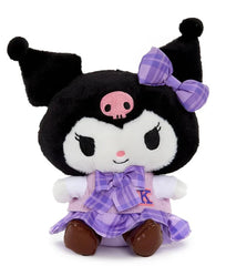 It's the adorable Schoolgirl Kuromi Purple Plaid Plushie! She'll go to school but not without an attitude! Kuromi has grudgingly agreed to wear this cute plaid dress, but is that bow going to survive the day?!! Nerdy charm and Sanrio cuteness meets sass and audacity in a delightfully contradictory combination.