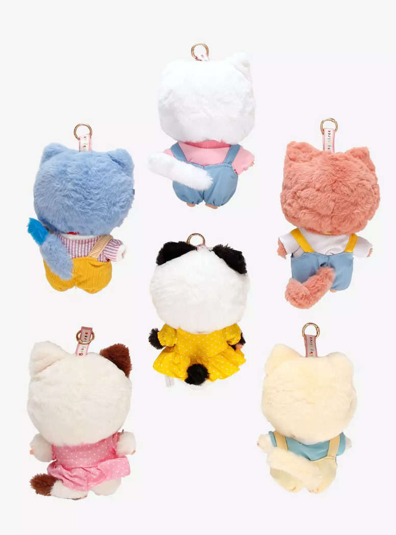 Baby Three Kitten Wardrobe Series Plush Keychain Blind Box