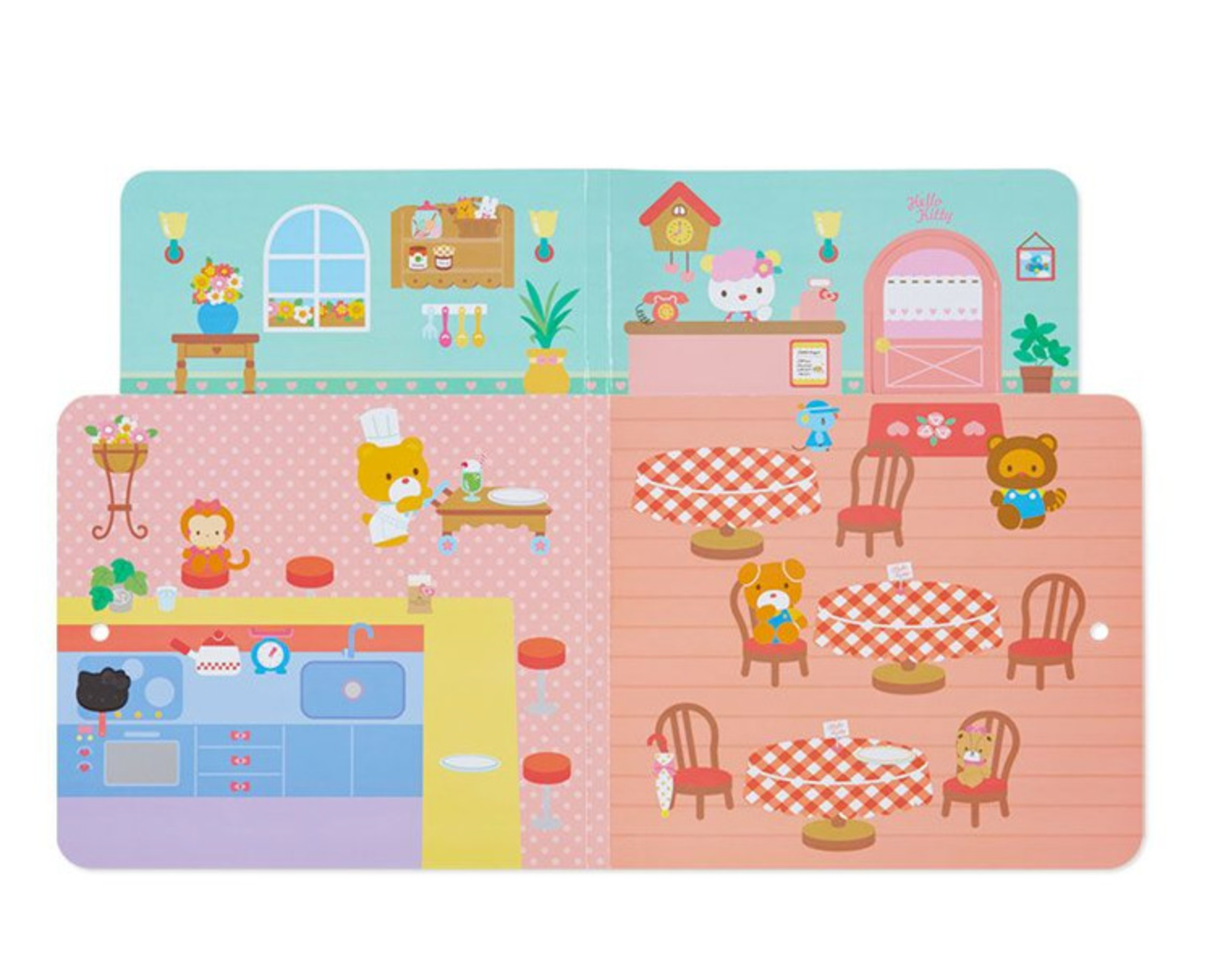 Sanrio Dining Adventures Playable Resuable Sticker Sets, Large!