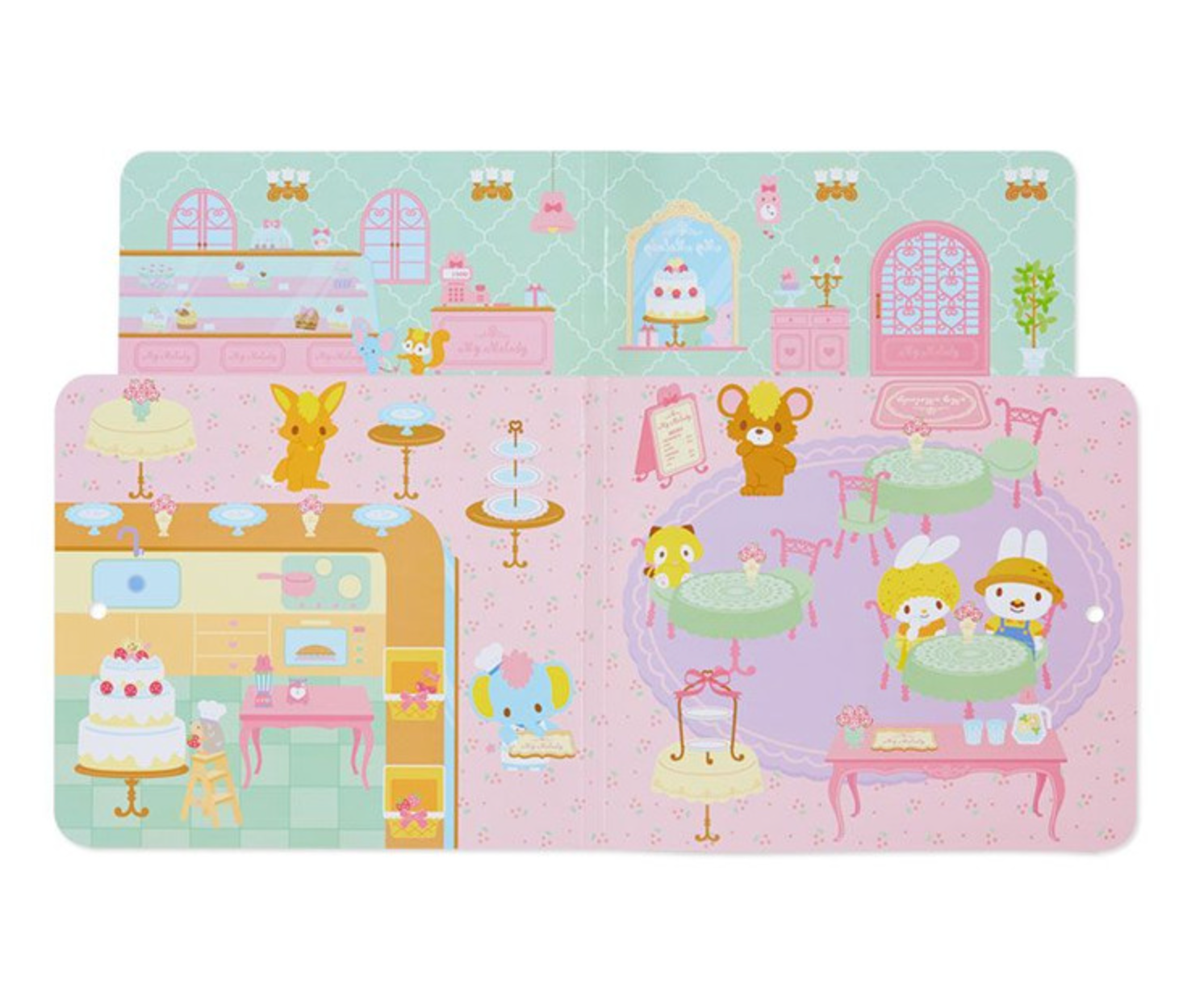 Sanrio Dining Adventures Playable Resuable Sticker Sets, Large!