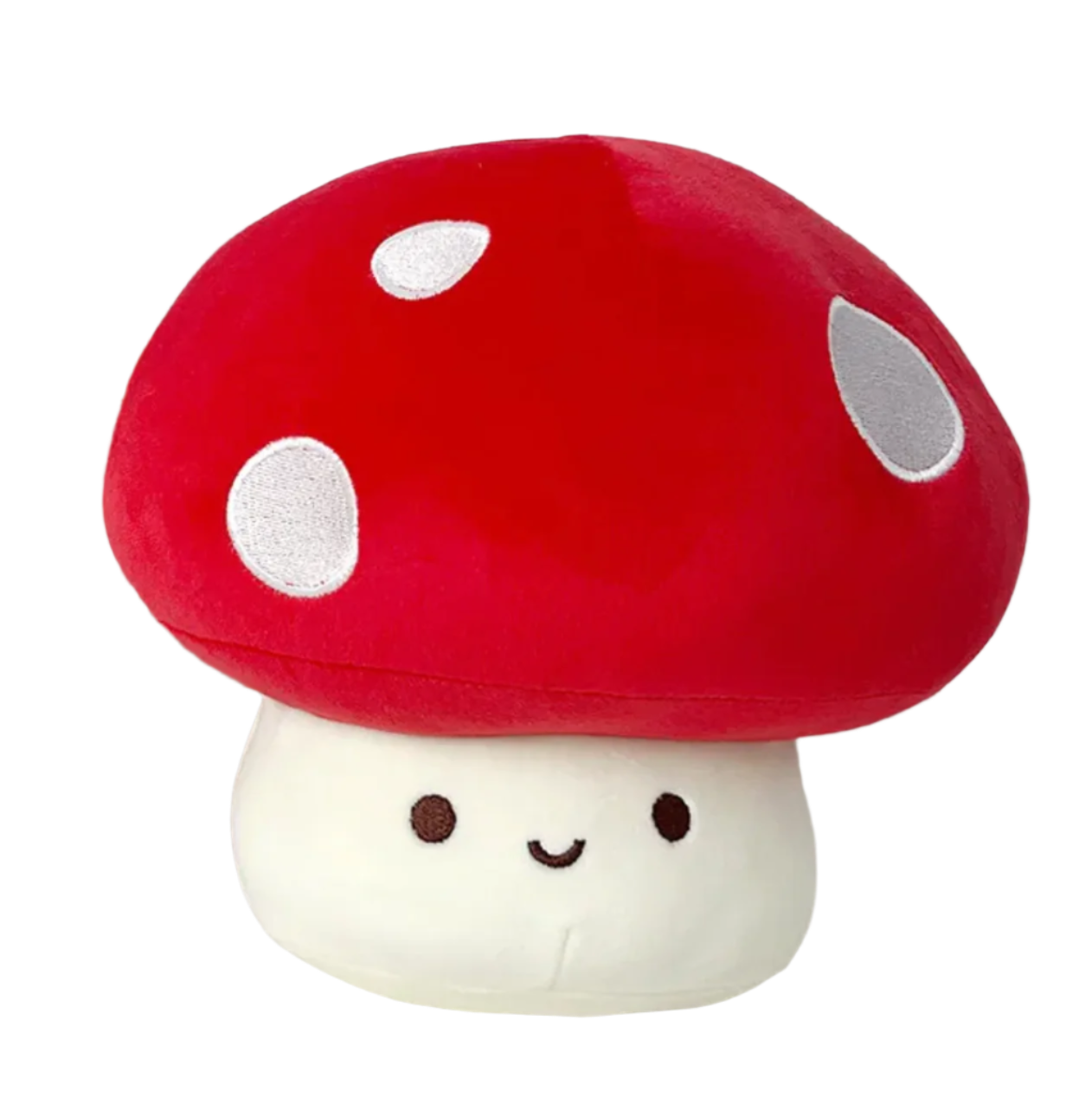 The whimsical Smiling Mushroom Plushie Gang! A vibrant array of adorable fungi companions that will add a pop of color and cheer to any space! Each plush in this collection is lovingly crafted with soft, huggable materials and comes in a variety of bright and playful colors.