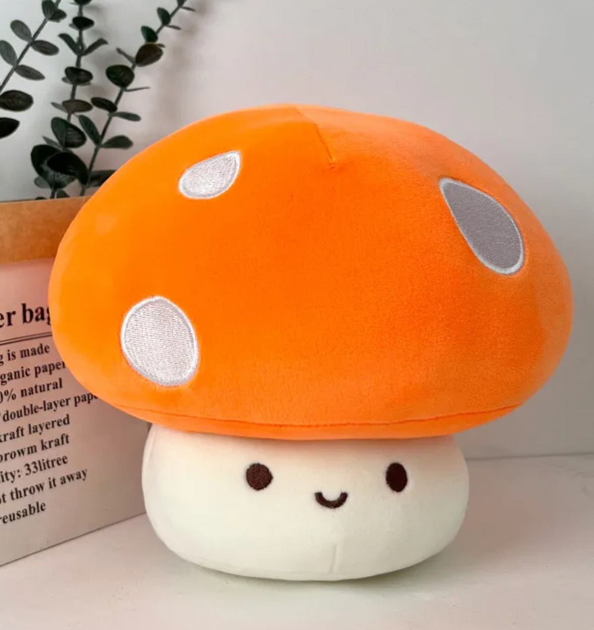 The whimsical Smiling Mushroom Plushie Gang! A vibrant array of adorable fungi companions that will add a pop of color and cheer to any space! Each plush in this collection is lovingly crafted with soft, huggable materials and comes in a variety of bright and playful colors.