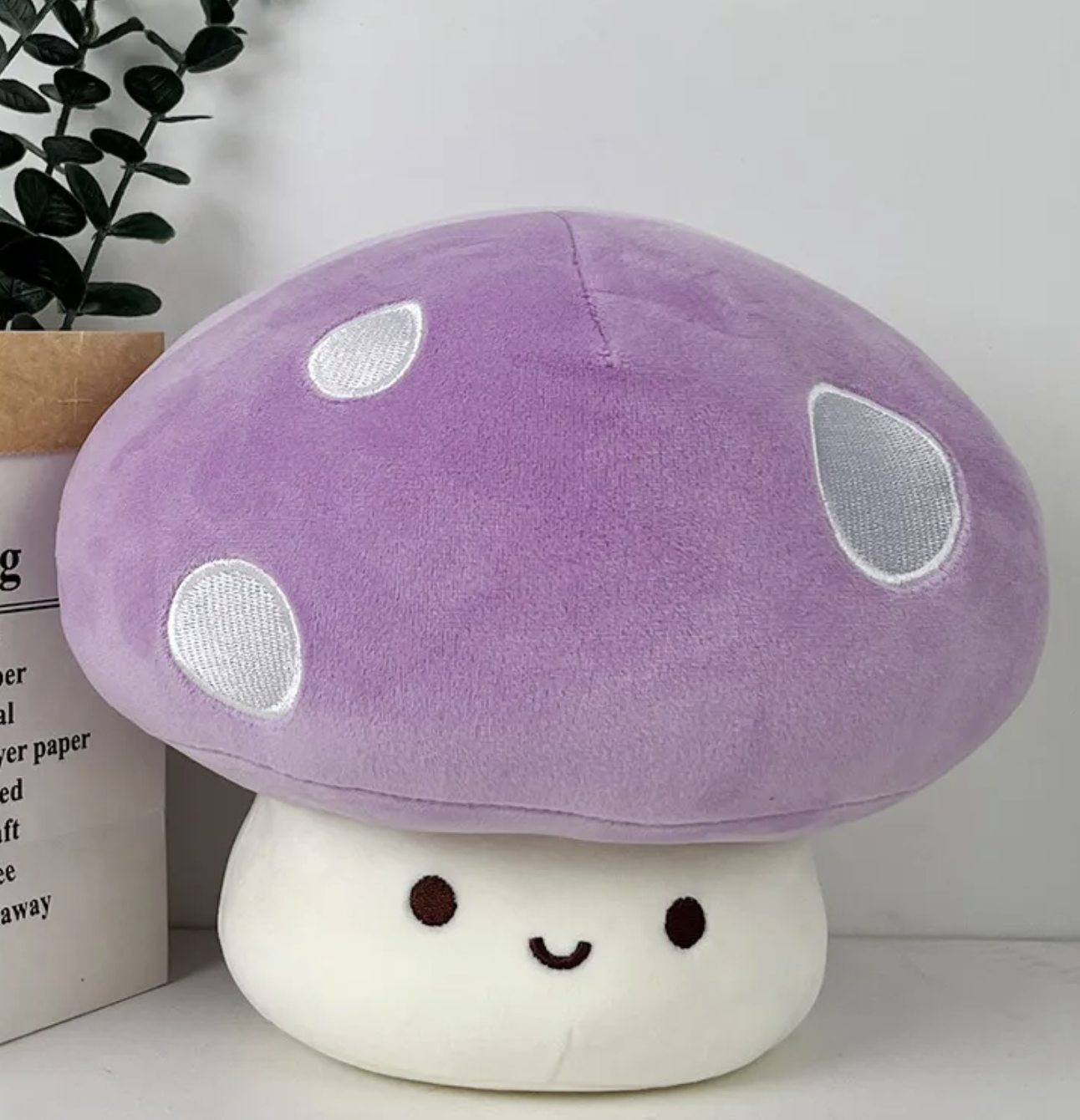 Smiley Mushroom Plushie Gang | Stuffed Happy Shroom Plush | One Up Smiley Mushroom Plushie Gang | Stuffed Happy Shroom Plush | One Up