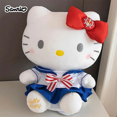 Set sail on a sea of cuteness with our Smooth Sailing Hello Kitty Plushies! These adorable plush toys feature Hello Kitty dressed in a charming sailor outfit, complete with a classic navy blue and white dress with red and white striped ribbon, and a cute little anchor embroidered in her signature red bow.

Crafted from soft, high-quality materials, these plushies are perfect for cuddling and make a delightful addition to any Hello Kitty collection. Whether you're a fan of nautical adventures or simply love 