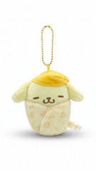 Take the calm of dreamland with you wherever you go, with Sanrio Sleeping Swaddle Babies Keychains. These swaddled, sleeping cuties with embroidered faces are the perfect companions to accompany you on adventures, big or small. Also makes a great gift for a new mom with her own swaddled bundle of joy.