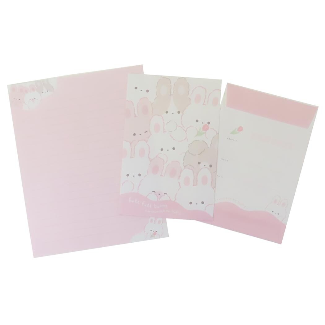 Soft Pink Bunnies Letter Set