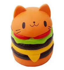 Indulge in the cutest meal ever with our Kawaii Burger Cat and Fries Squishy Sensory Toy Set! This adorable duo combines two beloved symbols of comfort - cats and fast food - into irresistibly squishy toys that will brighten your day.  Sink your fingers into the soft, slow-rising material of the cat-shaped burger and fries, each designed with charming expressions and vibrant colors. Perfect for squeezing, squishing, and relieving stress, these toys are not only cute but also therapeutic, making them ideal c