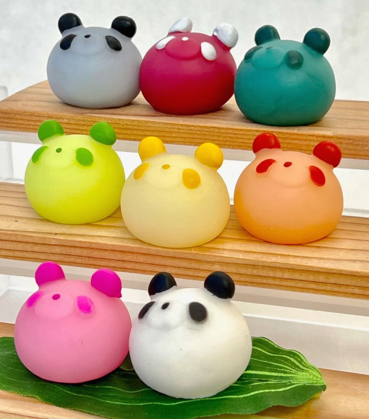 Imported from Japan and highly exclusive to just a select number of U.S. retailers, these Squishy Round Panda Kawaii Sensory Toys are meant to be sold as Gashapon (ga-sha-pon) where you receive a random figurine with each purchase through a machine, a somewhat similar experience to the very popular blind box!