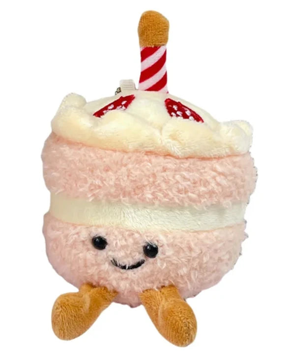 Celebrate every day like it’s your birthday- or gift it to your favorite people on their actual birthday!- with the Strawberry Kawaii Birthday Cake Plush Keychain! This charming accessory brings the joy of cake everywhere you go, combining sweetness and functionality into one adorable design. It features a plush, pastel-layered birthday cake topped with a cute strawberry and playful sprinkles.

It makes a fun and thoughtful present for birthdays, kawaii lovers, or anyone who enjoys sweet, playful accessorie