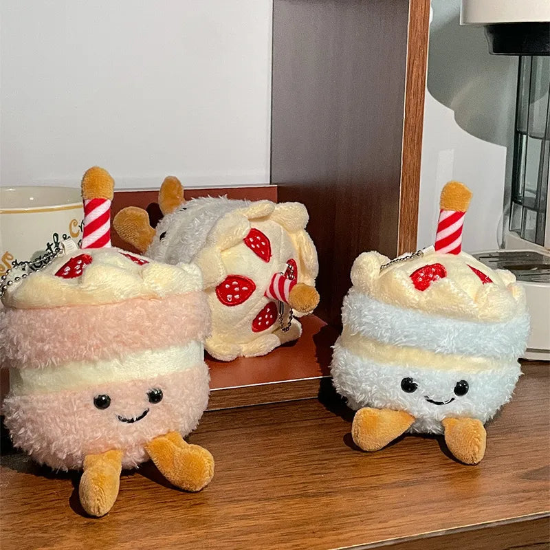 Celebrate every day like it’s your birthday- or gift it to your favorite people on their actual birthday!- with the Strawberry Kawaii Birthday Cake Plush Keychain! This charming accessory brings the joy of cake everywhere you go, combining sweetness and functionality into one adorable design. It features a plush, pastel-layered birthday cake topped with a cute strawberry and playful sprinkles.

It makes a fun and thoughtful present for birthdays, kawaii lovers, or anyone who enjoys sweet, playful accessorie