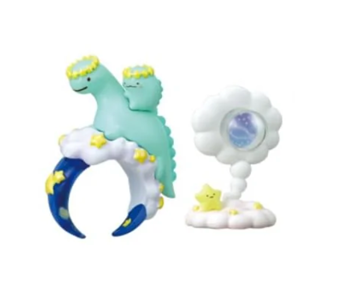Embark on a celestial adventure with the Sumikko Gurashi Starry Sky Ring &amp; Holder Blind Box! Each box contains a surprise ring and matching holder, featuring your favorite Sumikko Gurashi characters—like Shirokuma and Tokage—in dreamy clouds and starry sky themes. The rings are beautifully detailed, with enchanting designs that capture the magic of the night sky, while the holders provide a charming way to display and store your ring.