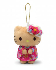 Hello Kitty shines in this adorable sunkissed kimono plush keychain, blending traditional style with her timeless charm. Designed in a perfectly portable size, she’s ready to accompany you wherever you go—whether clipped onto your favorite bag or displayed with your collection. With her soft feel and classic look, this sweet plush keychain is a must-have for any Sanrio fan.