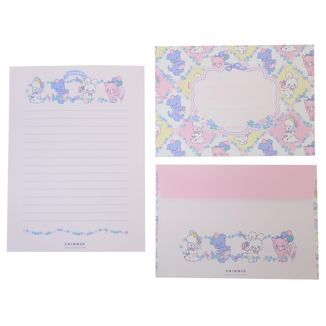 Sweet Vintage Floral Animals by Swimmer Letter Set