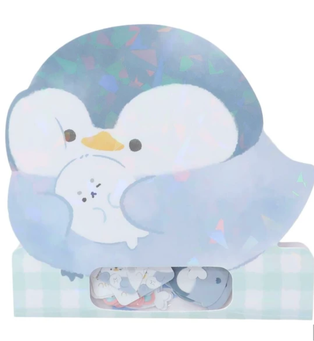 Sweet Arctic Friends Sparkle Flake Stickers