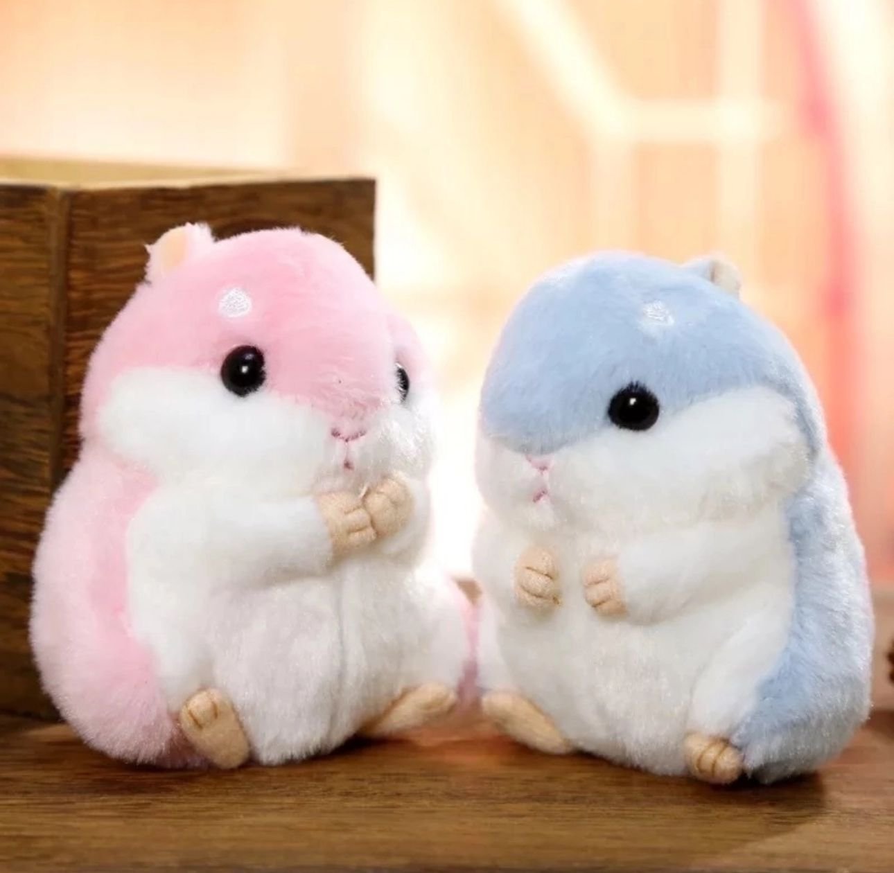 These widda babies are a widda bit shy but packing huge, loud, boisterous cuteness. The Sweet Lil' Hamster Plush Keychains are compact but also big enough to help you to find your keys in a pinch.