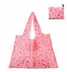 Help reduce plastic waste with the Sweet &amp; Sustainable My Melody Reusable Shopping Bag by Sanrio. Adorned with delightful My Melody graphics and sweet accents, this precious pink bag is as stylish as it is functional