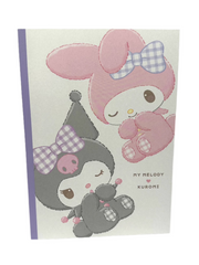 Adorned with lovely illustrations, the Sweet Winking Kuromi &amp; My Melody Notebook sparks creativity and imagination on every page. Whether for jotting down thoughts or sketching dreams, this notebook is a charming companion for Sanrio fans writing from their classrooms or offices!