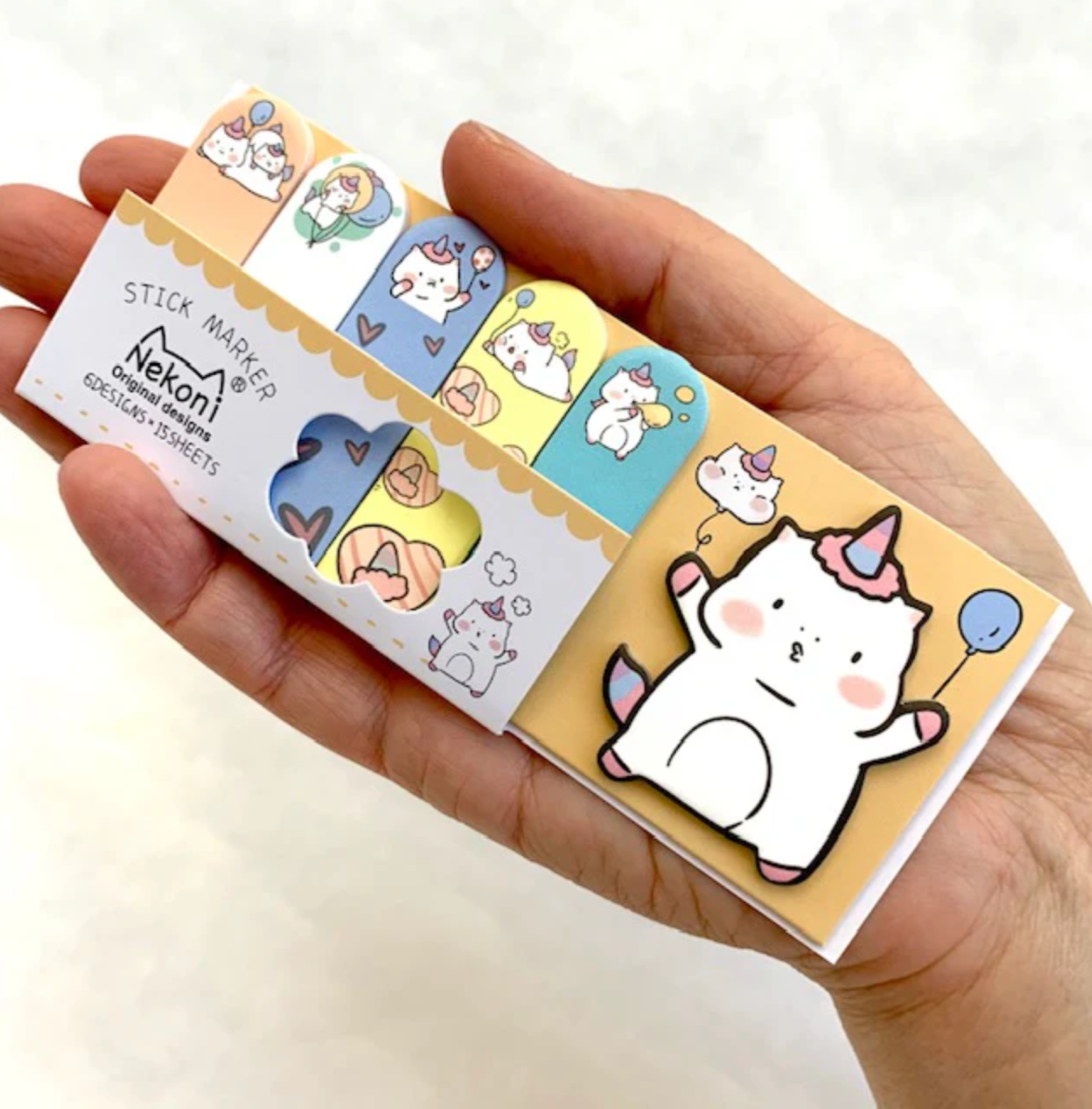 These little Unicorn Party Kawaii Sticky Index Notes are a delightful and perfect way for literally ‘keeping tabs’ on your life!  Just right for students from elementary, high school, to college, or for anyone who wants to stay organized, mark notes, set daily reminders, or keep your place in a book or ‘zine!