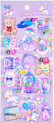Turn anything into a pastel kawaii dream with this adorable Unicorn Sweets Kawaii Puffy Sticker Sheet!! Filled with sweet treats, cute characters, drinks, and a colorful galaxy kitchen-inspired design. These stickers are perfect for adding a little extra sugar and sparkle to your everyday things!