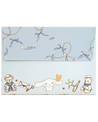 This elegant letter set blends Cinnamoroll’s sweetness with a vintage marine aesthetic. Designed by Takei Miki, it features delicate artwork that adds a timeless, whimsical touch to your correspondence. Perfect for thoughtful notes or collecting, it’s a lovely addition to any stationery collection.