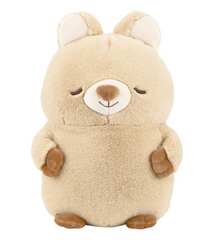 Calming Cuddlers are chubby plush animals with fluffy, round bodies that have gentle faces and peaceful color palettes. From the Korean Poksin series, which means "fluffy" in Korean.  This Wallaby Calming Cuddler Korean Plushie is a fluffy and cute hugging pillow that fits comfortably in both arms.