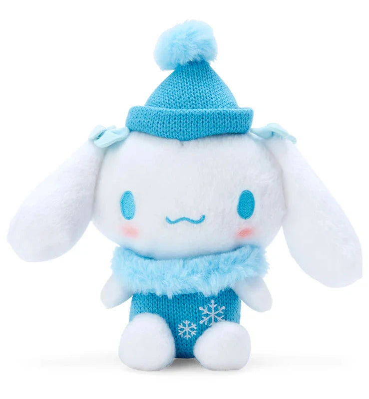 Dressed for the chilly weather, this Winter Knits n Poms Cinnamoroll Plushie is ready to bring warmth and joy to your plush collection with its snug winter accessories and irresistibly soft fur.

Cinnamoroll’s classic charm shines through with a festive winter twist—the adorable snowflake embroidery adds extra warmth to this seasonal look. The pompom atop its beanie is to-die-for and the fur collar is keepin' it classy but cute!