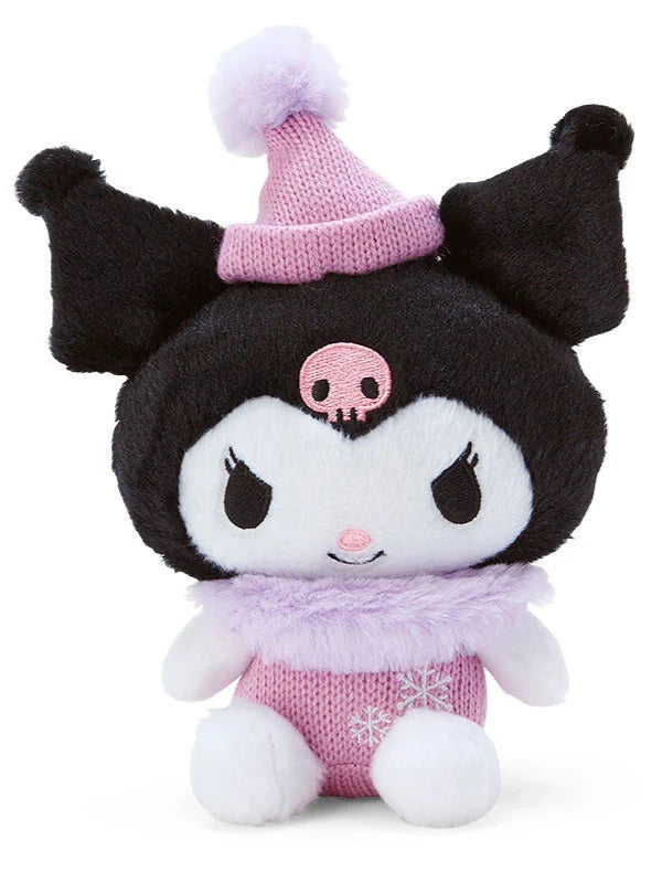 Dressed for the chilly weather, this Winter Knits n Poms Kuromi Plushie is ready to bring warmth and joy to your plush collection with its snug winter accessories and irresistibly soft fur.

Kuromi's sassy charm shines through with a festive winter twist—the adorable snowflake embroidery adds extra warmth to this seasonal look. The pompom atop its beanie is to-die-for and the fur collar is keepin' it classy but cute!