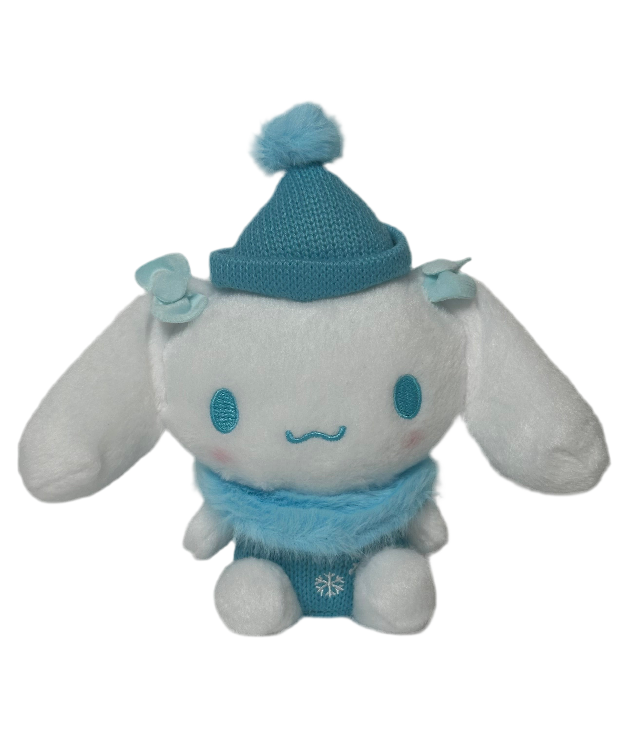 Dressed for the chilly weather, this Winter Pom Poms n Furs Cinnamoroll Plushie is ready to bring warmth and joy to your plush collection with its snug winter accessories and irresistibly soft fur.

Cinnamoroll’s classic charm shines through with a festive winter twist—the adorable snowflake embroidery adds extra warmth to this seasonal look. The pompom atop its beanie is to-die-for and the fur collar is keepin' it classy but cute!