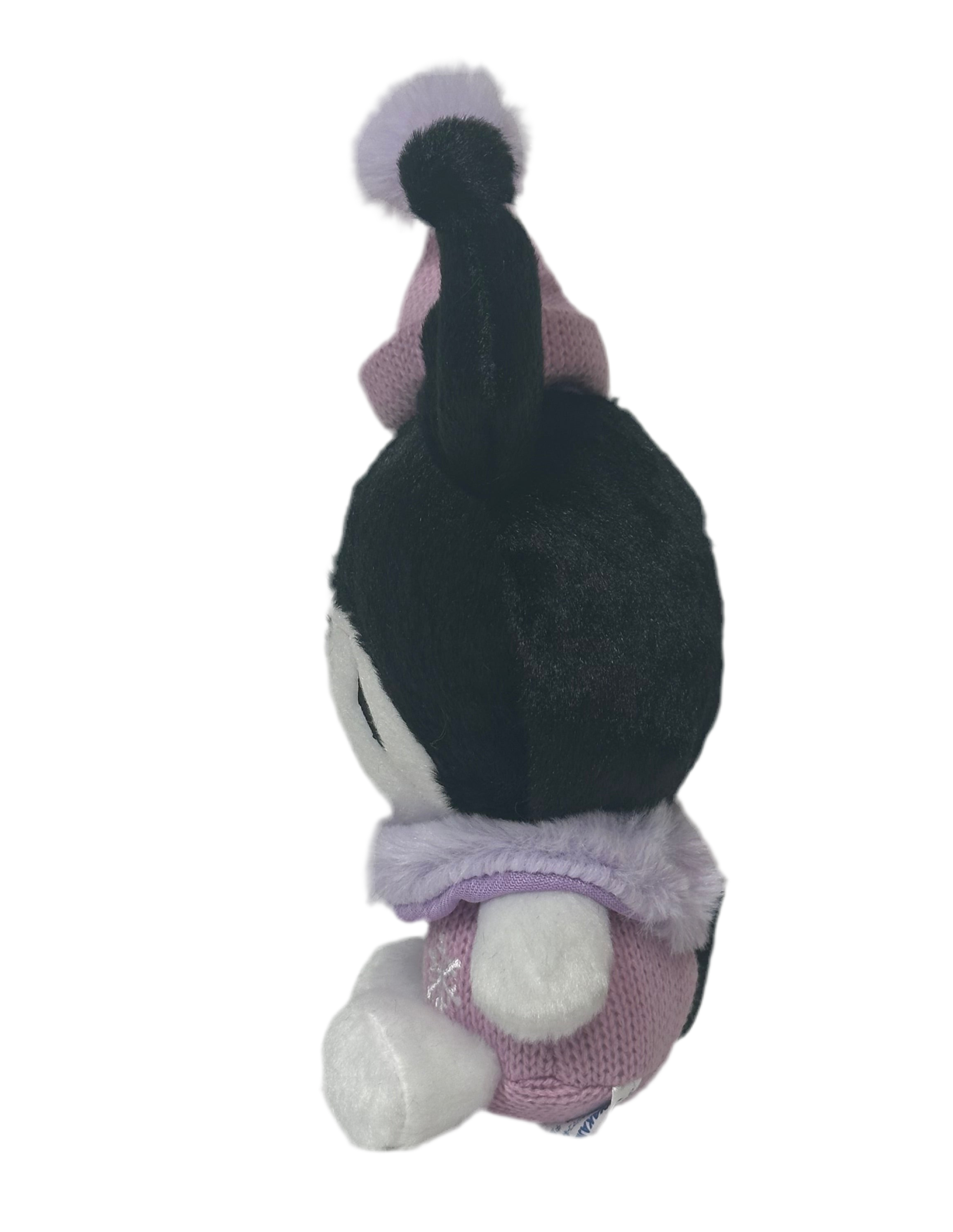 Dressed for the chilly weather, this Winter Pom Poms n Furs Kuromi Plushie is ready to bring warmth and joy to your plush collection with its snug winter accessories and irresistibly soft fur.

Kuromi's sassy charm shines through with a festive winter twist—the adorable snowflake embroidery adds extra warmth to this seasonal look. The pompom atop its beanie is to-die-for and the fur collar is keepin' it classy but cute!