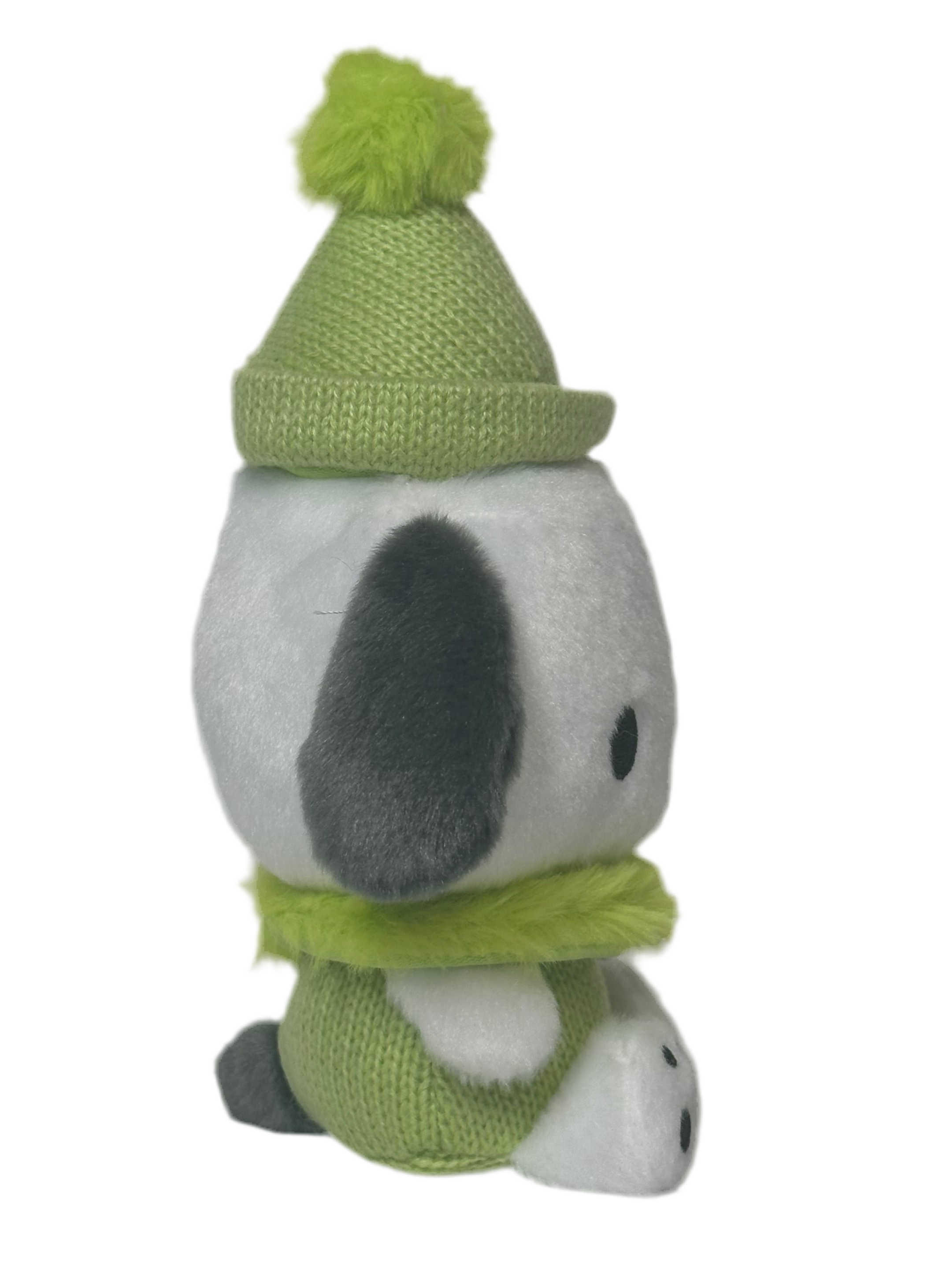 Dressed for the chilly weather, this Winter Pom Poms n Furs Pochacco Plushie is ready to bring warmth and joy to your plush collection with its snug winter accessories and irresistibly soft fur.

Pochacco's classic charm shines through with a festive winter twist—the adorable snowflake embroidery adds extra warmth to this seasonal look. The pompom atop its beanie is to-die-for and the fur collar is keepin' it classy but cute!