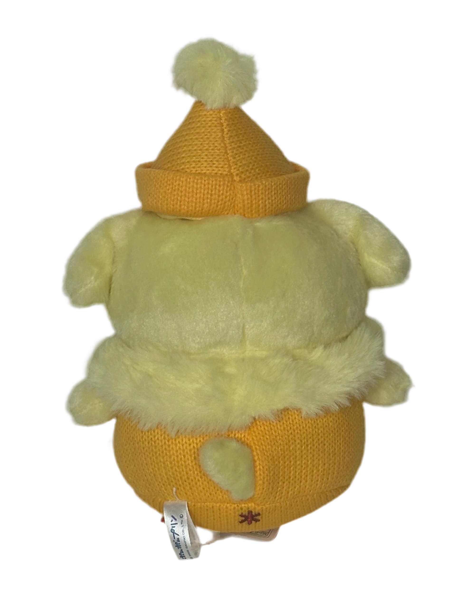 Dressed for the chilly weather, this Winter Pom Poms n Furs Pompompurin Plushie is ready to bring warmth and joy to your plush collection with its snug winter accessories and irresistibly soft fur.

Pompompurin’s classic charm shines through with a festive winter twist—the adorable snowflake embroidery adds extra warmth to this seasonal look. The pompom atop its beanie is to-die-for and the fur collar is keepin' it classy but cute!