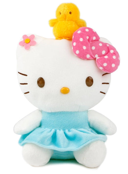 Bring double the cuteness to your collection with the Yellow Birdie Buddy Hello Kitty Plushie! This adorable plush features Hello Kitty in a cheerful blue dress, polka dot pink bow, flower barrette, and made EVEN sweeter with a cheerful yellow bird perched on her head. The bird adds a pop of sunny charm, symbolizing friendship and joy.

Made with soft, huggable fabric with premium stitching, this cuddly companion is perfect for snuggles, playtime, or as a delightful display piece.