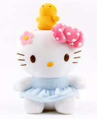 Bring double the cuteness to your collection with the Yellow Birdie Buddy Hello Kitty Plushie! This adorable plush features Hello Kitty in a cheerful blue dress, polka dot pink bow, flower barrette, and made EVEN sweeter with a cheerful yellow bird perched on her head. The bird adds a pop of sunny charm, symbolizing friendship and joy.

Made with soft, huggable fabric with premium stitching, this cuddly companion is perfect for snuggles, playtime, or as a delightful display piece.