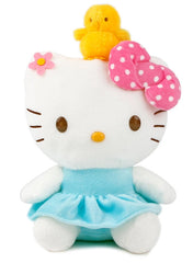 Bring double the cuteness to your collection with the Yellow Birdie Buddy Hello Kitty Plushie! This adorable plush features Hello Kitty in a cheerful blue dress, polka dot pink bow, flower barrette, and made EVEN sweeter with a cheerful yellow bird perched on her head. The bird adds a pop of sunny charm, symbolizing friendship and joy.

Made with soft, huggable fabric with premium stitching, this cuddly companion is perfect for snuggles, playtime, or as a delightful display piece.