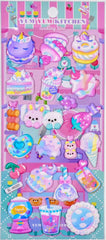 Turn anything into a pastel kawaii dream with this adorable Yum Yum Kitchen Kawaii Puffy Sticker Sheet!! Filled with sweet treats, cute characters, fruits, drinks, and colorful kitchen-inspired designs, these stickers are perfect for adding a little extra sugar and sparkle to your everyday things!