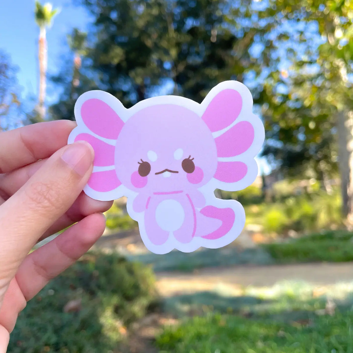 Maxolotl the Axolotl Plushie Sticker