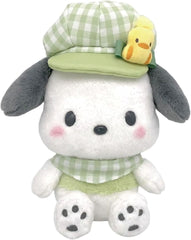 Dressed in a dapper green gingham outfit, complete with a matching hat, this Pochacco Plushie is ready for any adventure. Whether displayed proudly on a shelf, snuggled up in bed, or carried along on outings, he adds a touch of whimsy and warmth to any space.