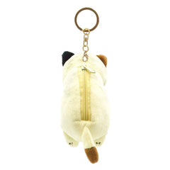 Neko Cat Zippered Pouch Plush Keychain