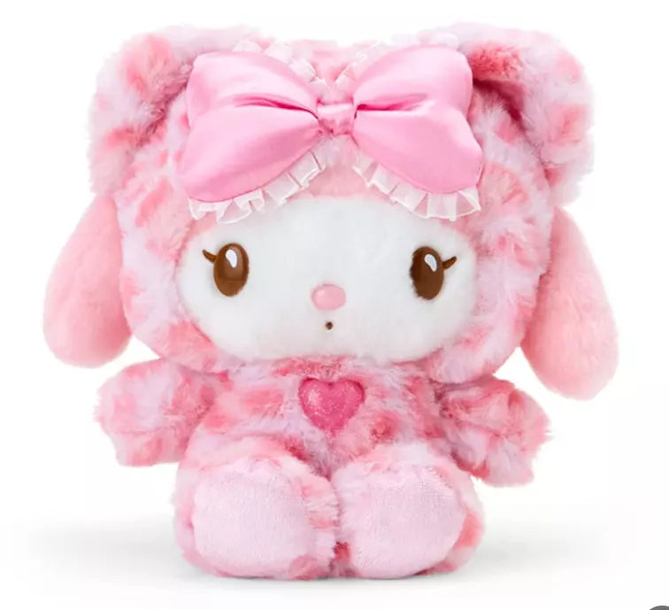 The My Melody Pink Leopard with Glitter Jelly Heart Plushie is a sweet and stylish twist on this Sanrio character's usual happy sweetness. My Melody’s kind eyes and sweet smile, plus a playful glittery heart detail that adds an extra sparkle makes this a stand out gift or piece to any plushie, Sanrio, or My Melody collection.


The pink leopard print gives this plush a trendy, fun vibe, while the glitter jelly heart adds a bit of shimmer to make My Melody’s sweet look even more special!