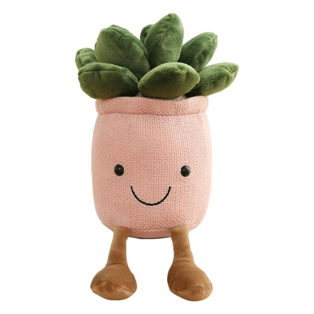 Our Succulent Potted Plant Plushies will delight with their soft, fluffy foliage, their warm, joyful smiles and their fun, floppy legs. We promise these perfectly pleasant plants will melt even the heaviest of hearts !