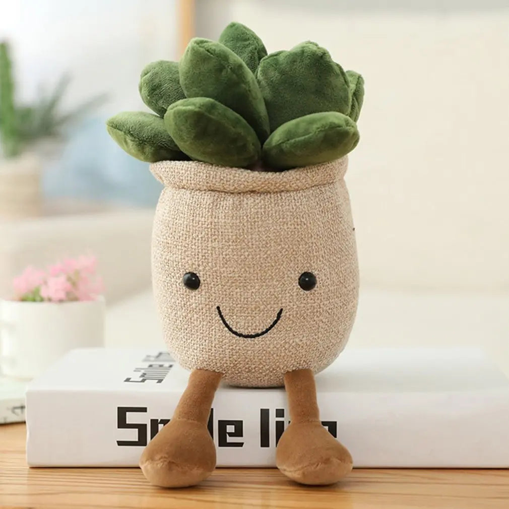 Our Succulent Potted Plant Plushies will delight with their soft, fluffy foliage, their warm, joyful smiles and their fun, floppy legs. We promise these perfectly pleasant plants will melt even the heaviest of hearts !